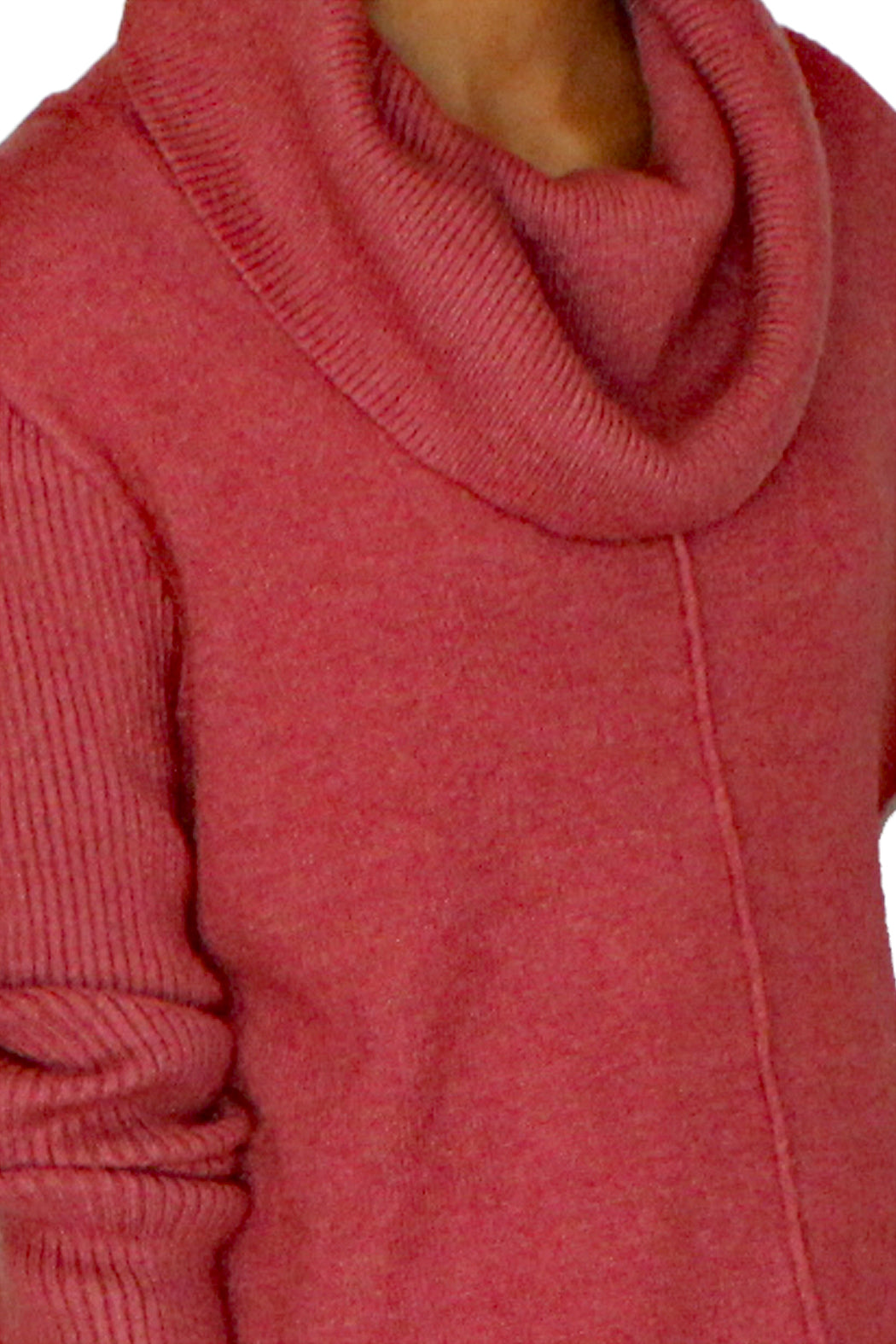 Cowl neck sweater from Vision 155, sweater features long sleeves, Cowl neckline, Hi-low hem, pullover style