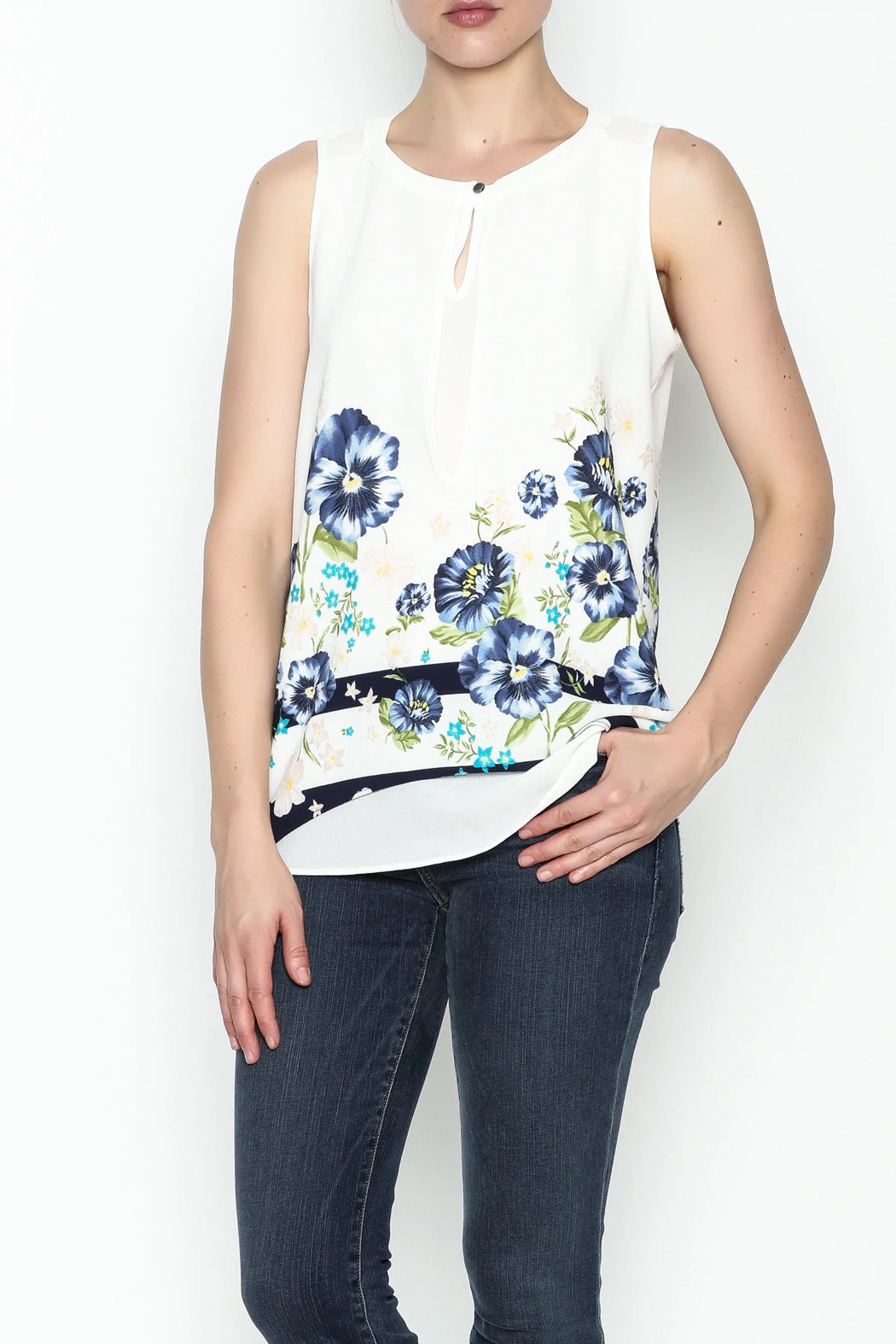 FLOWER PRINTED TOP