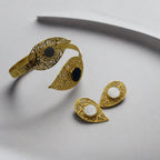 Gemstone Adjustable bracelet & Earring set - Marvy Fashion Boutique