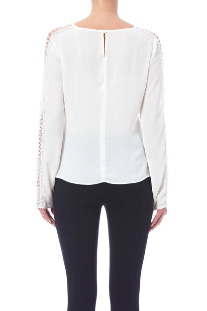 LACE TRIM BLOUSE