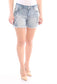floral embroidery, short jeans