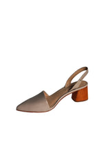 KLAUDI LEATHER BLOCK HEEL SLINGBACK SHOES - Marvy Fashion Boutique