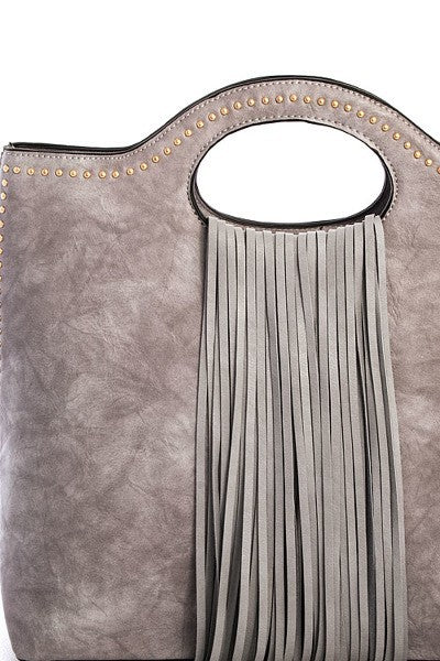 STUD EMBELLISHED SATCHEL - Marvy Fashion Boutique