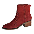 LUCY SUEDE CROCHET-DETAIL BOOTIE - Marvy Fashion Boutique