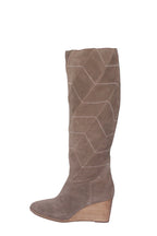 LUCKY PREEKA TALL WATER PROOF SUEDE CHEVRON STITCH BOOTS - Marvy Fashion Boutique